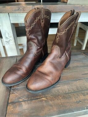 Ariat Men's Size 12D Heritage Roper Western Leather Brown Cowboy Boots
